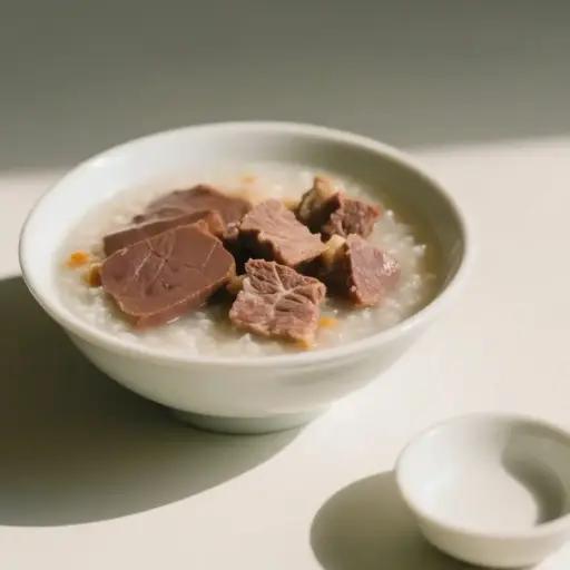 豬紅牛肉粥